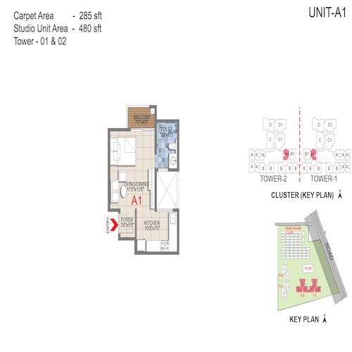 floorplans & masterplan of Sattva Songbird