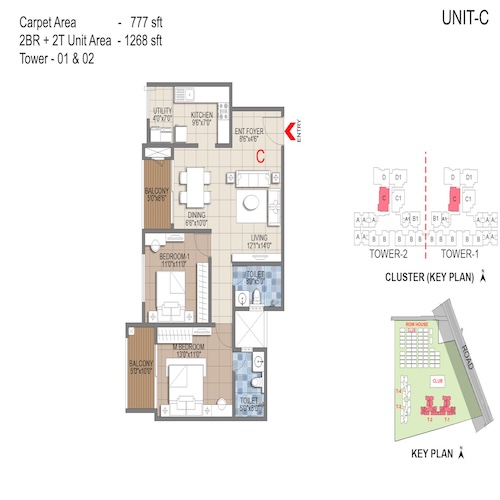 floorplans & masterplan of Sattva Songbird