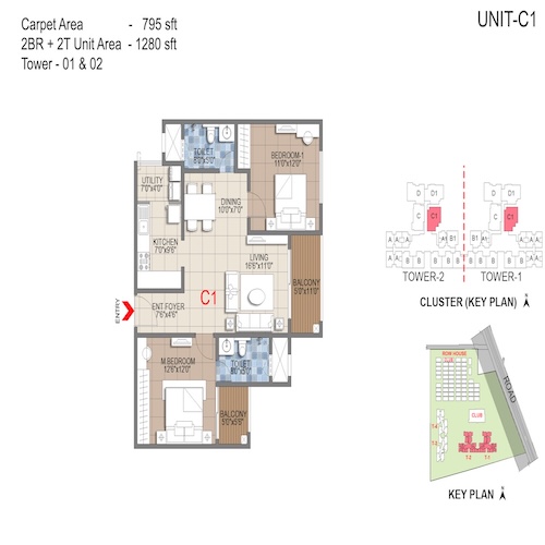 floorplans & masterplan of Sattva Songbird