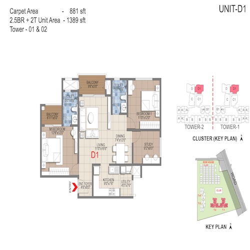 floorplans & masterplan of Sattva Songbird